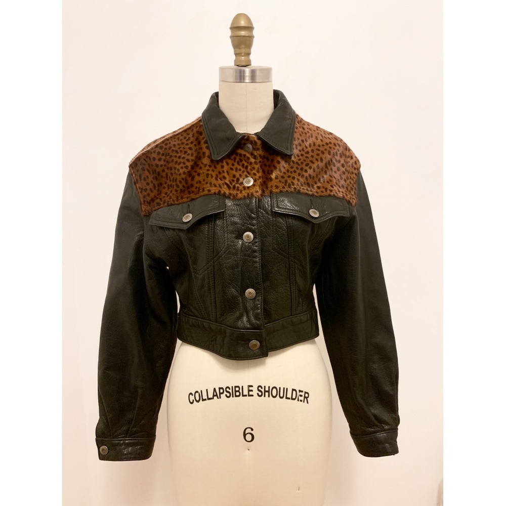 1980's CROPPED LEATHER JACKET
